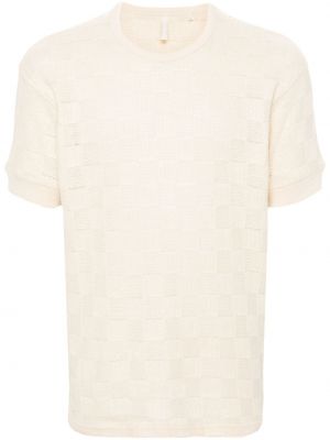 T-shirt di lino Sunflower bianco
