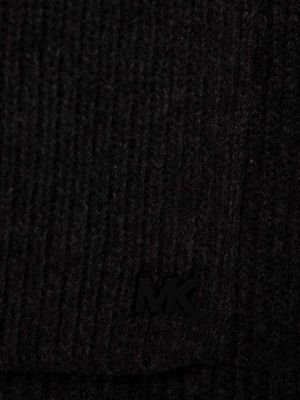 Чорний однотонний вовняний шарф Michael Kors