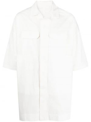 Βαμβακερό πουκάμισο με τσέπες Rick Owens λευκό