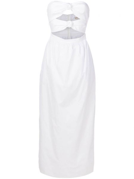 Макси рокля с панделка Adriana Degreas бяло
