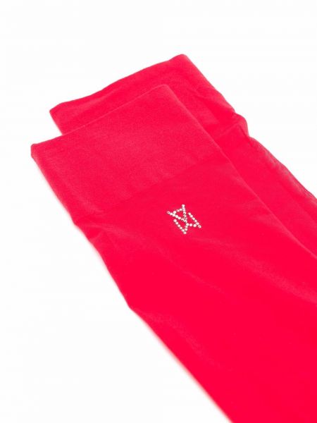 Calcetines de cristal Wolford rojo