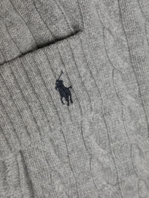 Kašmyro vilnonis kašmyro polo marškinėliai Polo Ralph Lauren žalia