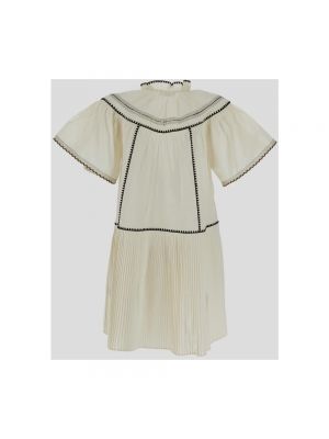 Mini vestido de algodón Ulla Johnson beige