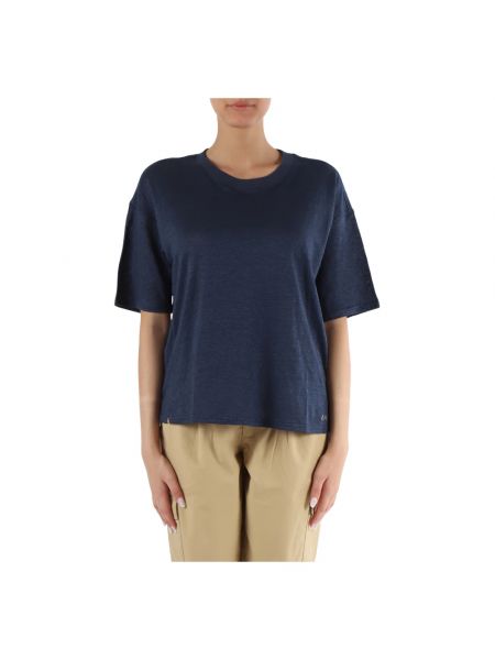 Oversize leinen t-shirt Sun68 blau