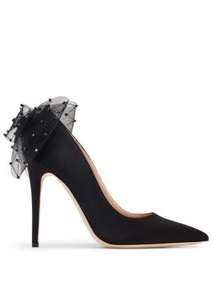 Полуотворени обувки с панделка Sjp By Sarah Jessica Parker черно