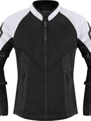 Женская мотоциклетная текстильная куртка Mesh AF Icon, черно-белый