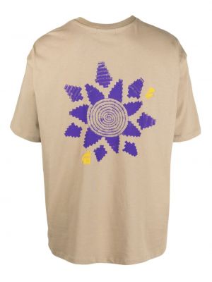 T-shirt aus baumwoll mit print Adish beige