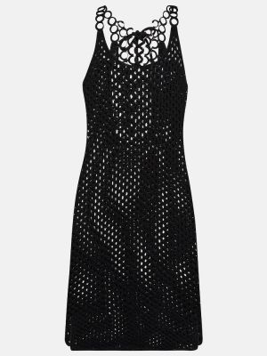 Μάλλινη μίντι φόρεμα Chloã© μαύρο