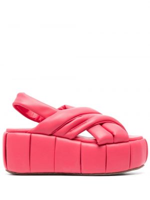 Sandales à plateforme Themoirè rose