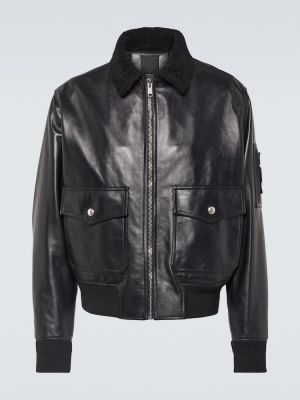 Černá kožená bunda Givenchy