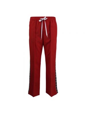 Pantaloni tuta di cotone Miu Miu Rosso