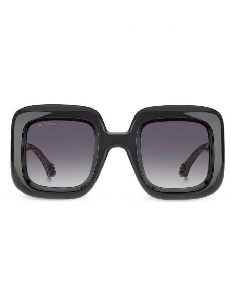 Oversize слънчеви очила с принт с пейсли десен Etro сиво