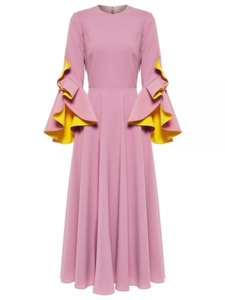 Midi obleka Roksanda vijolična