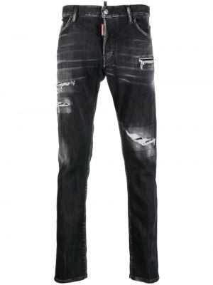 Jeans skinny effet usé Dsquared2 noir