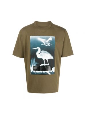 Koszulka z nadrukiem Heron Preston zielona