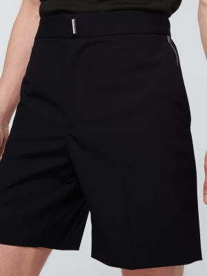 Volnene bermuda kratke hlače Givenchy črna