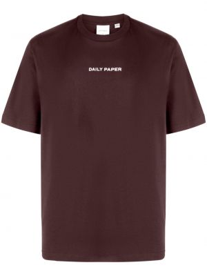 T-shirt con stampa Daily Paper marrone