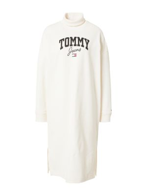 Relaxed fit džinsinė suknelė Tommy Jeans balta