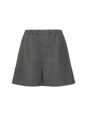 Pantalones cortos de viscosa Loulou Studio gris