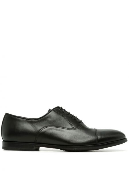 Nėriniuotos iš natūralios odos oksfordo batai su raišteliais Barrett juoda
