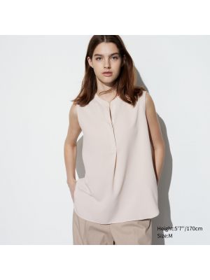 Шелковая блузка без рукавов Uniqlo