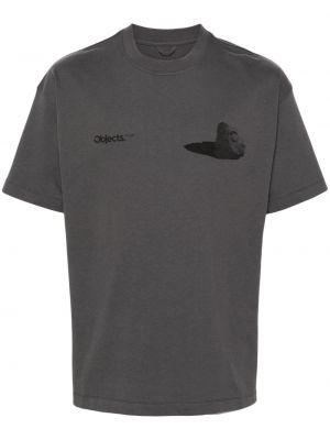 T-shirt en coton à imprimé Objects Iv Life gris