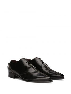 Derbija stila kurpes ar rāvējslēdzēju Dolce & Gabbana melns