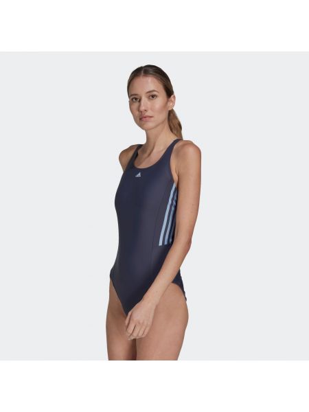 Prugasti kupaći kostim Adidas Sportswear plava