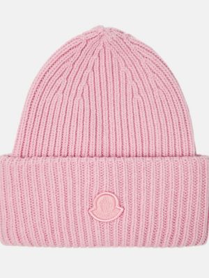Вълнена шапка Moncler розово