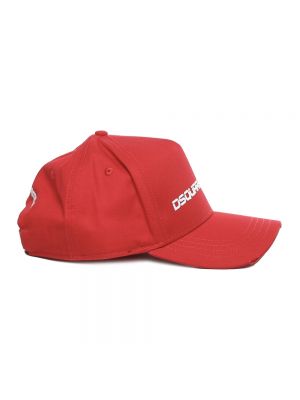 Nylonowa czapka z daszkiem bawełniana Dsquared2 czerwona
