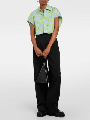 Camisa de algodón de flores Marni verde