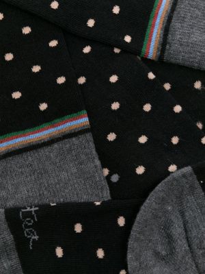Puntíkaté bavlněné ponožky Altea černé