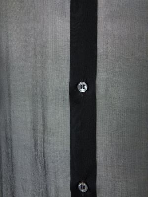 Camicia di seta di chiffon Ann Demeulemeester nero