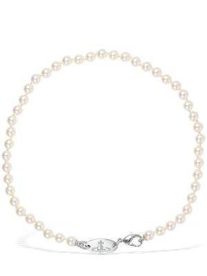 Stříbrný náhrdelník s perlami Vivienne Westwood