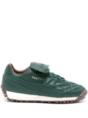 Sneakerși din piele matlasate Fenty X Puma verde