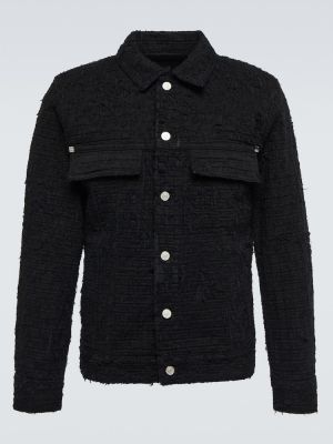 Jacquard traper jakna s izlizanim efektom Givenchy crna