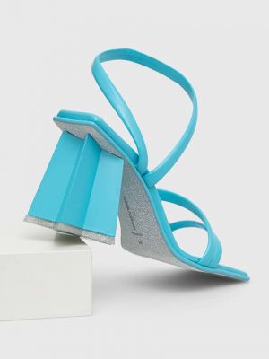 Sandály na podpatku s hvězdami Chiara Ferragni modré