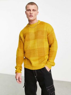 Клетчатый свитер Asos желтый