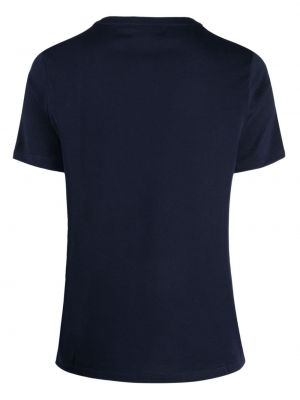 T-shirt à col v Lacoste bleu