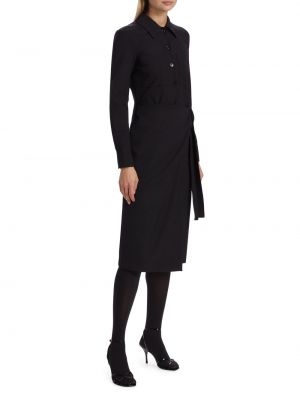 Платье-рубашка с длинным рукавом Piazza Sempione черное