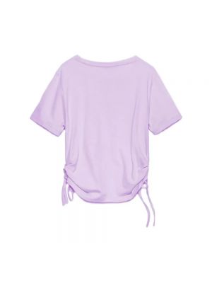Top con volantes de tela jersey Hinnominate violeta