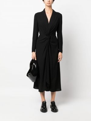 Midi šaty Yohji Yamamoto černé