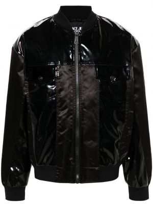 Denim jakna s potiskom Versace Jeans Couture črna