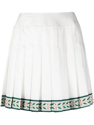 Jedwabna mini spódniczka plisowana Casablanca