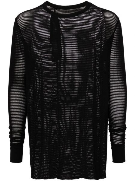 Langærmet t-shirt i mesh Boris Bidjan Saberi sort