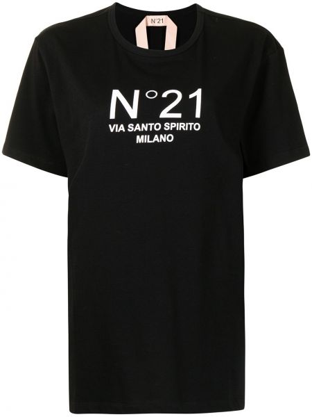 Camiseta con estampado Nº21 negro