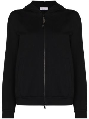 Zip hettegenser Brunello Cucinelli svart