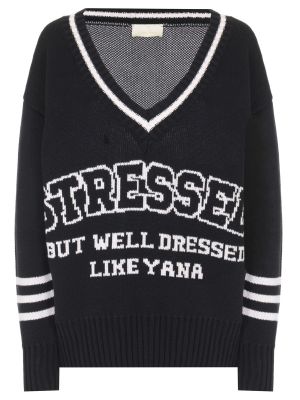Хлопковый пуловер Like Yana черный