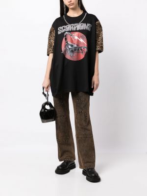 Oversize t-krekls ar apdruku Junya Watanabe melns