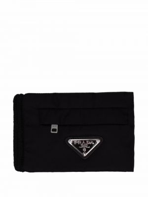 Pletená peňaženka Prada čierna